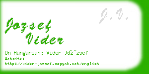 jozsef vider business card